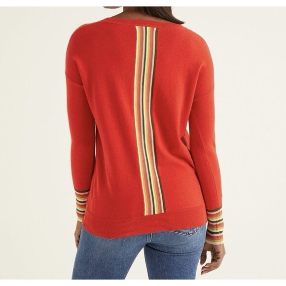 Boden Women’s Cassandra Sweater Wool/ Cotton Size Medium Red Winter Christmas - Picture 2 of 12